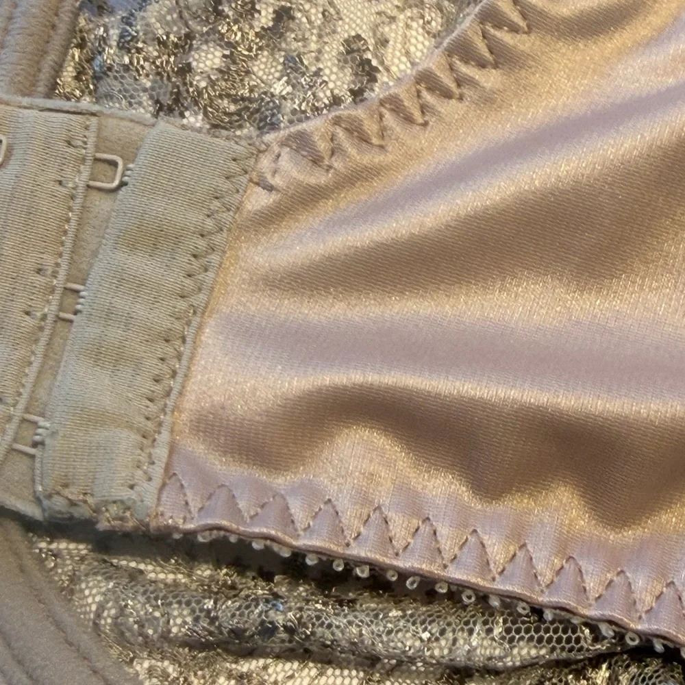 Empreinte 32F Cassiopee 07151 Embroidered French Lace Unlined Bra Rose Savauge - Picture 8 of 16